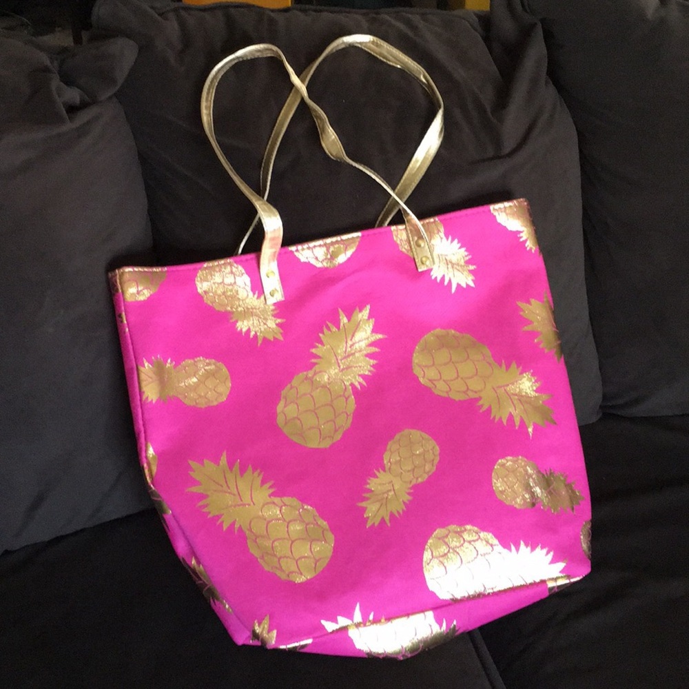 Pineapple Bag *** Hot Pink & Gold ***